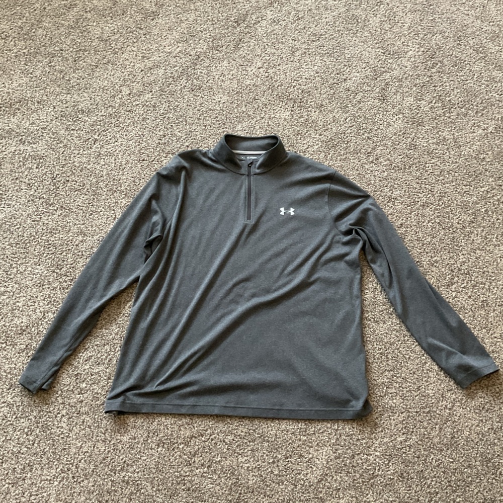 Under Armour Loose Men XXL 1/4 Zip Loose Pullover Heatgear Thinner Like New